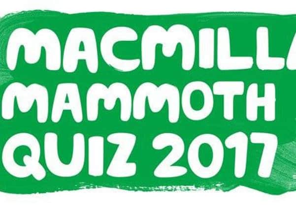 Macmillan Mammoth Quiz logo PHOTO: Supplied