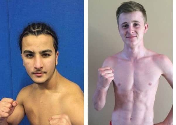 Thai Barlow (right) will move up a weight division to take on Dutch fighter Wuugar Agayev (left) EMN-170117-151808002
