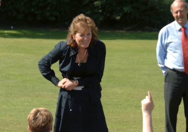 Emma Duchess of Rutland with children on a Cricket and Countryside Education Day on the Belvoir Estate PHOTO: Supplied