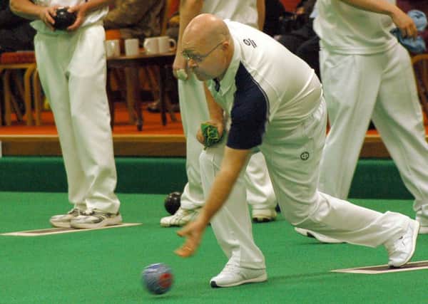 Melton Indoor Bowls Club member Les Gillett in action at last year's national finals EMN-170118-144019002