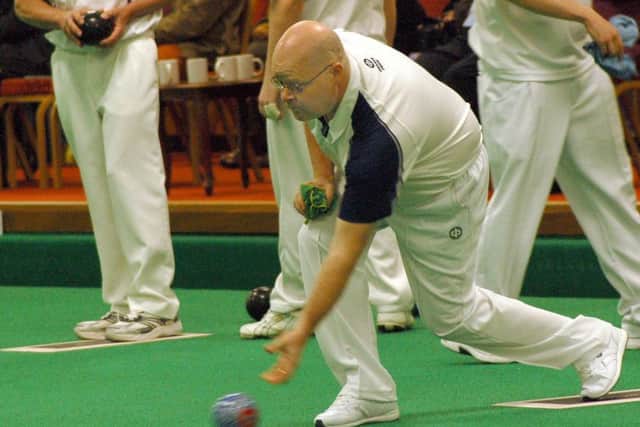 Melton Indoor Bowls Club member Les Gillett in action at last year's national finals EMN-170118-144019002