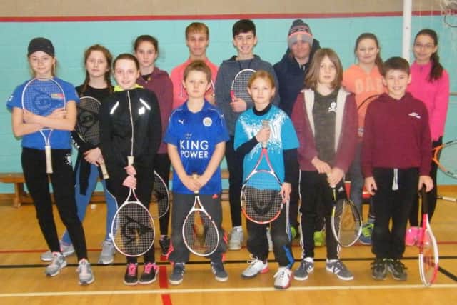 Indoor junior training at Melton Mowbray Tennis Club EMN-170124-184943002