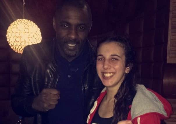 Iman Barlow met actor Idris Elba who is currently training to become a professional fighter for a Discovery Channel series EMN-170124-151626002