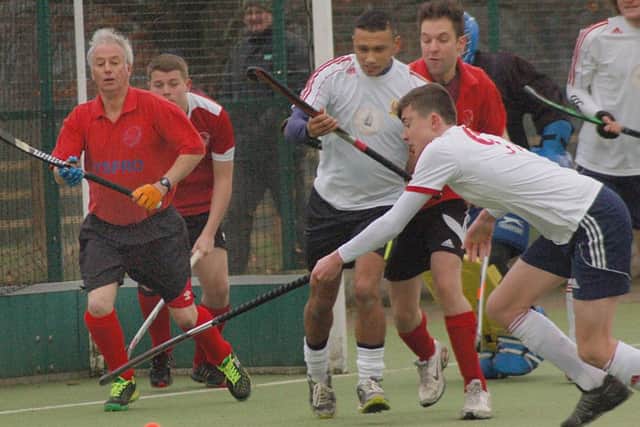 Action from Melton HC Third XI's 7-0 defeat to title-chasing Coalville EMN-170125-125226002
