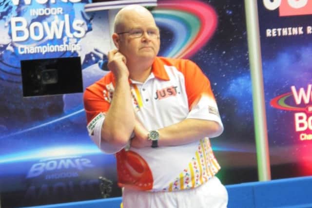 Les Gillett uses all of his powers of concentration to knock out the six-time world champion Alex Marshall Picture: Dominic Picksley EMN-170126-181246002