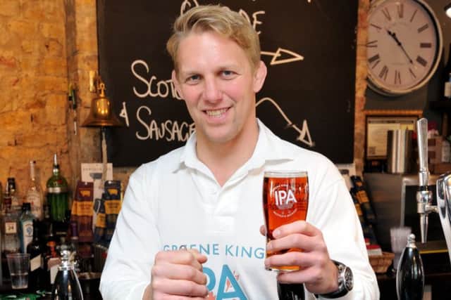 England rugby star Lewis Moody has teamed up with the Welby pub to find Melton's biggest rugby fan PHOTO: Supplied