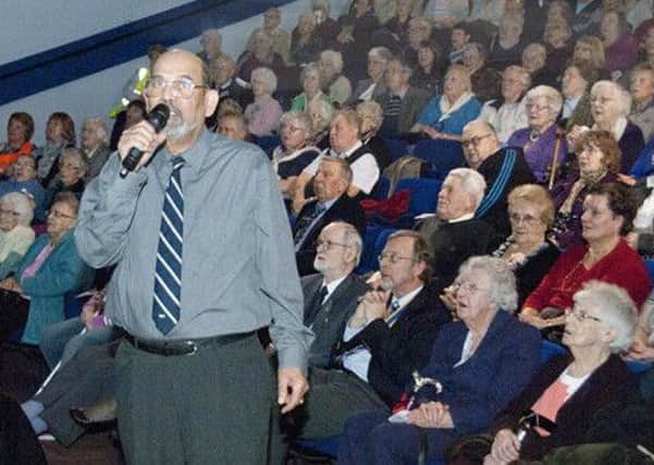 Melton Lions Seniors' Variety Concert at Melton Theatre in 2014 - Ben Barretto leads the sing-a-long PHOTO: Derek Whitehouse