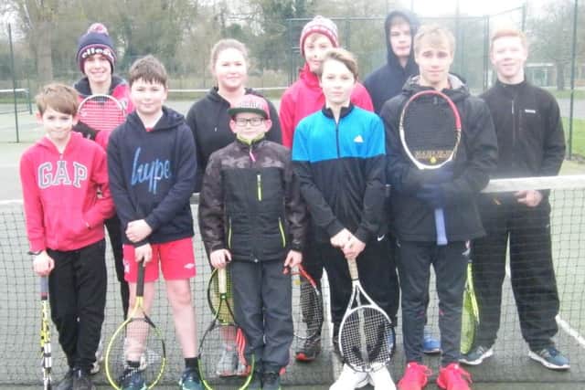 Junior coaching at the new Melton Mowbray Tennis Club EMN-170202-163742002