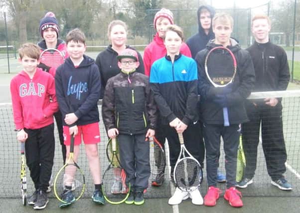 Junior coaching at the new Melton Mowbray Tennis Club EMN-170202-163742002
