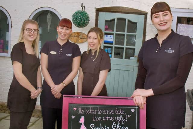 Sophie Hewitt with her Sophie-Elise team, Sophie Black, Lucy Wade and Paige Hayman - they have been shortlisted for a national industry award EMN-170602-121806001