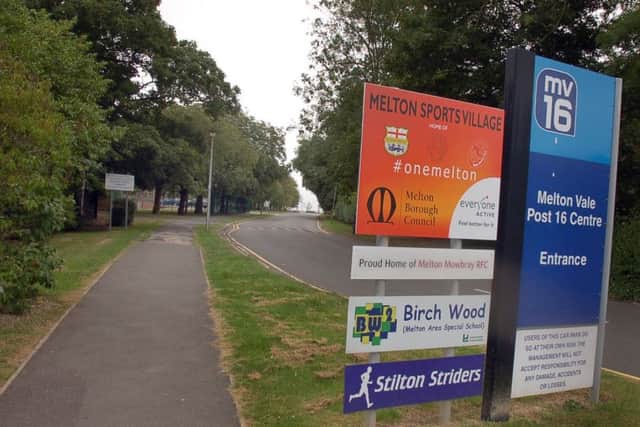 A sign for the planned new sports village at the Burton Road site EMN-170215-140549001