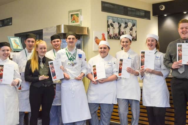 Brooksby Melton Colleges Catering and Hospitality students with their awards PHOTO: Supplied