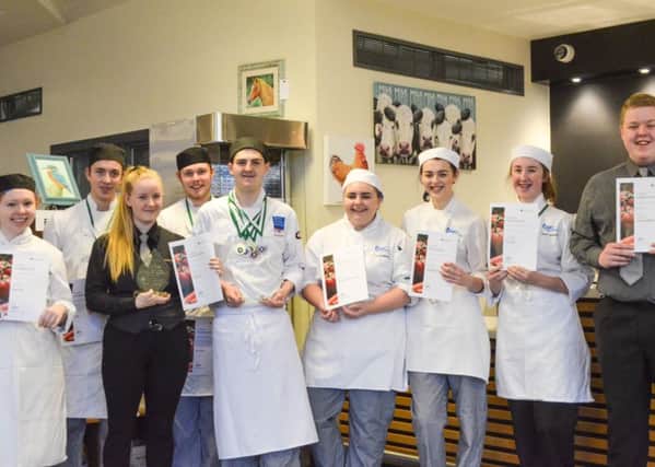 Brooksby Melton Colleges Catering and Hospitality students with their awards PHOTO: Supplied