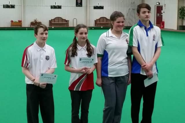 Melton juniors Alex Warrington and Isabelle Pymm (left) with fellow qualifiers Alice Atkin and Joseph Noon EMN-170221-130233002