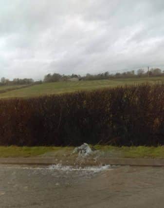 Water floods Saxby Road from a burst water pipe this afternoon
PHOTO DONNA KETTELL EMN-170221-171444001
