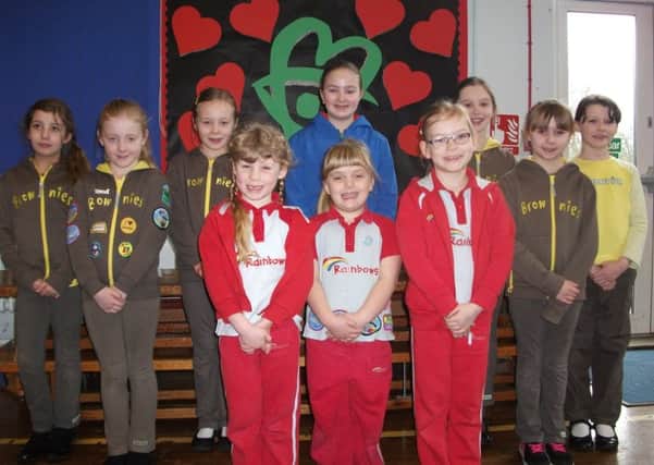The children at St Francis Catholic Primary School who represent Brownies, Guides and Beavers PHOTO: Supplied