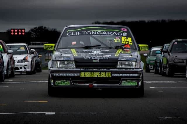 Henry Sharpe on the grid at Donington for testing Picture: Ed Sharpe EMN-170223-112023002