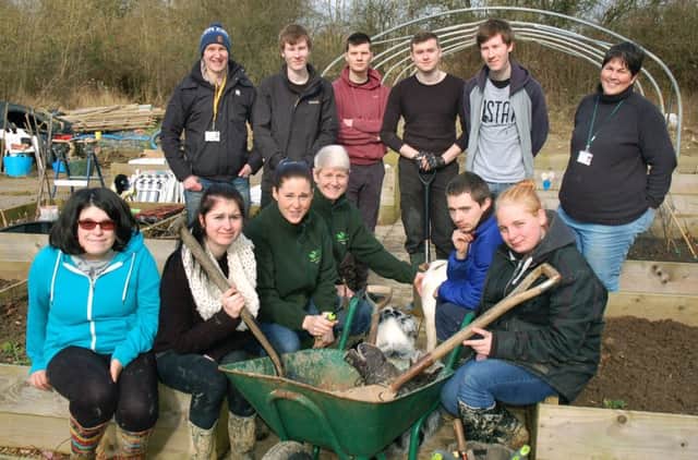 Volunteers at the Melton Community Allotment at Melton Country Park EMN-170227-123857001