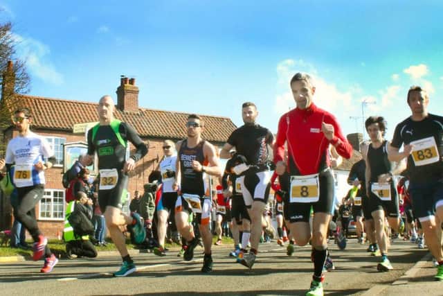 A record entry pours out of Stathern last year for the opening 5km run EMN-170203-093720002