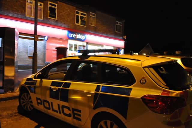Police at One Stop Shop in Grange Drive. Photo: Jonathan McGrady/JM News.