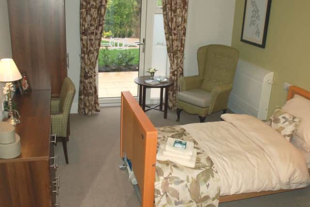 An en suite bedroom at The Amwell care home in Melton EMN-170603-161644001