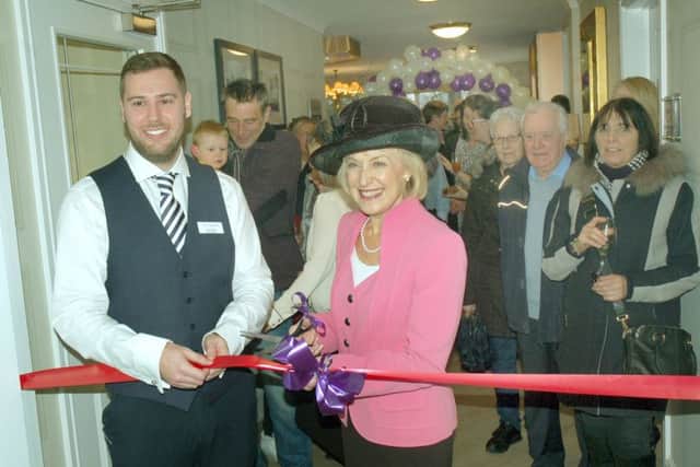 Diet and fitness expert Rosemary Conley officially opens The Amwell care home in Melton with home manager Christopher Batty EMN-170603-161736001