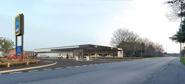 An artist's impression of the proposed new Aldi store EMN-170703-153434001