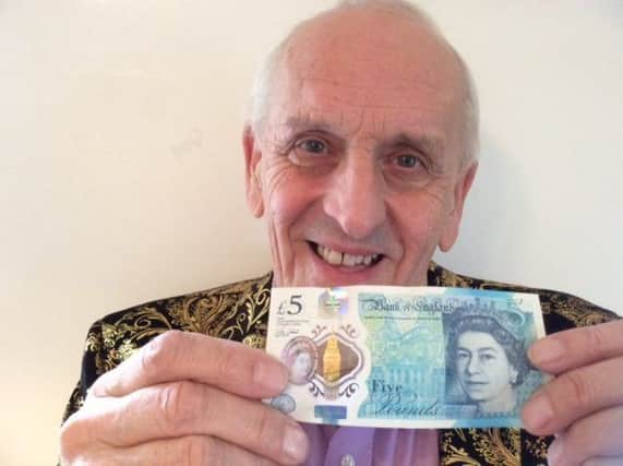 World-renowned micro-engraver Graham Short who etched Jane Austen portraits on a limited edition fiver which could be worth more than Â£20,000 to a lucky Melton shopper after being spent secretly at Ye Olde Pork Pie Shoppe in December 2016. EMN-171101-155129001