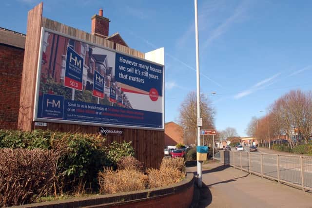 The new billboard outside the old Bricklayer's Arms in Melton EMN-170313-172403001
