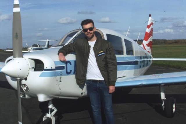 MV16 student Tom Madigan, who has qualified to fly a light aircraft solo at the age of 18, four years after gaining his glider pilot's licence EMN-170315-170249001