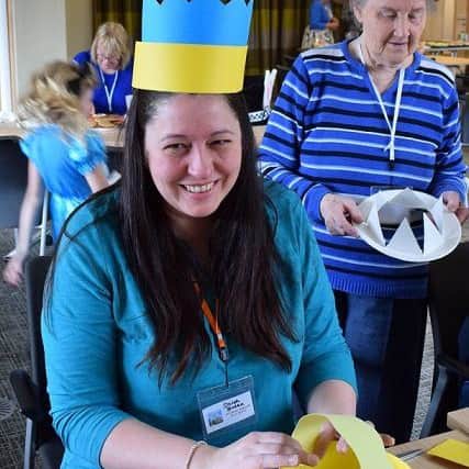 Sarah Green and Rosemary Hennig had fun making hats PHOTO: Supplied