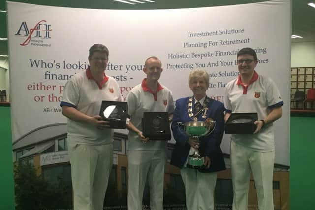 The Whiteknights triples winners with Melton IBC's Jenny McConnell EMN-170321-131616002
