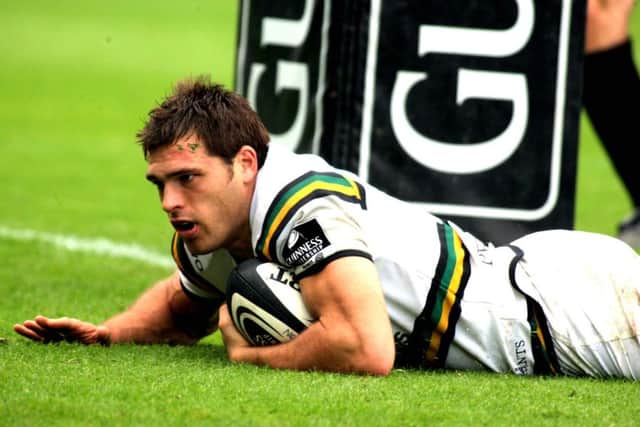 Sean Lamont crosses the line during a four-year career with Northampton Saints EMN-170321-145240002
