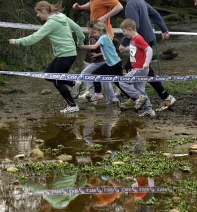 Stream crossing at Frisby Fun Run PHOTO: Tim Williams EMN-170321-182825002