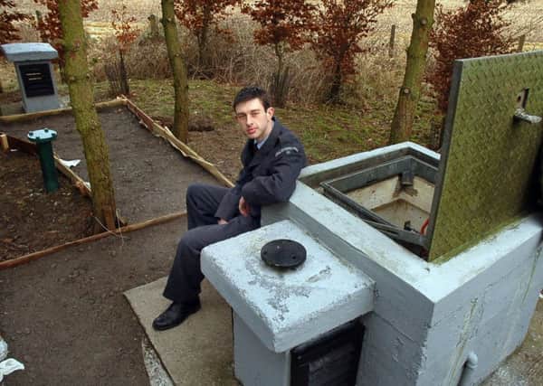 Jed Jaggard outside the Royal Observer Corps monitoring post museum at Buckminster PHOTO: Tim Williams