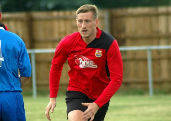 Kieran Clayton drew Town level at Irchester EMN-170328-111313002