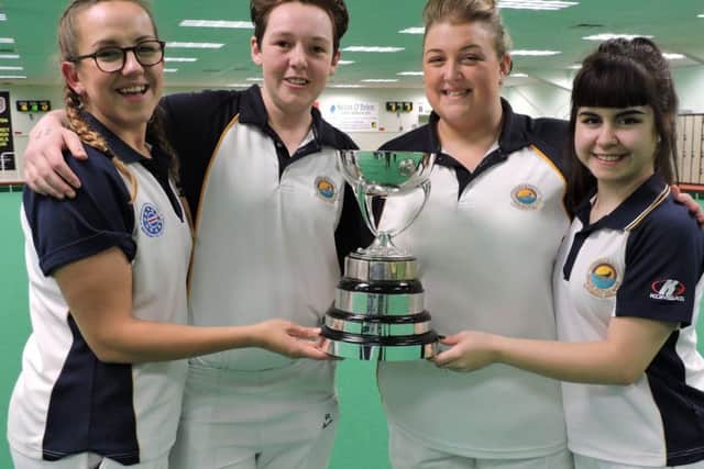 The young Hornsea team won the women's fours title at Melton EMN-170327-134615002