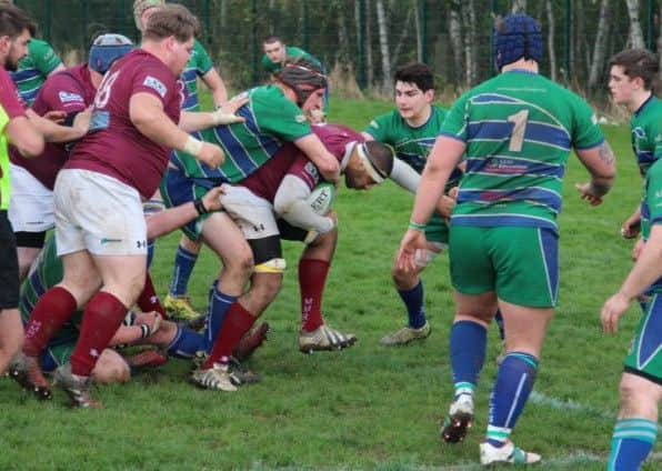 Kieran Bugby makes some hard yards against Ilkeston EMN-170304-181554002