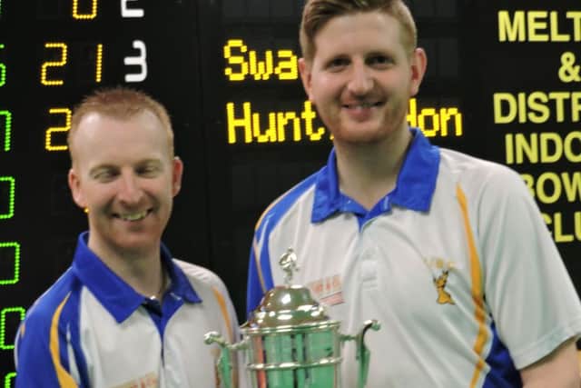 Men's pairs champions Lewis Baker (Right) and Nicky Brett (Huntingdon) EMN-170404-131738002