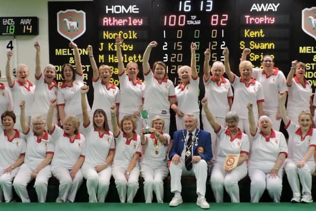 Women's inter-county champions Norfolk lift the Atherley Trophy EMN-170404-131751002