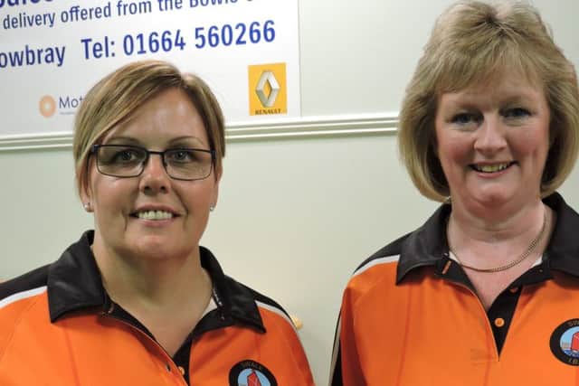 Women's pairs champions Sandy Hazell (right) and Wendy King (Swale) EMN-170404-131832002