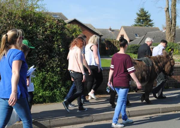 Palm Sunday donkey walk in Long Clawson PHOTO: Supplied