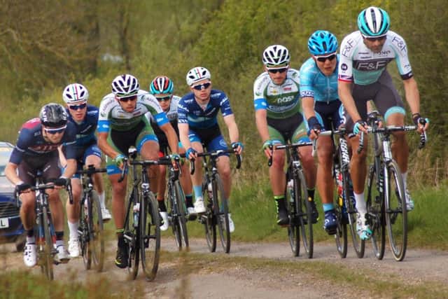 Kristian House heads the eight-man group which led for much of the 189km tackles Somerberg EMN-170424-085129002