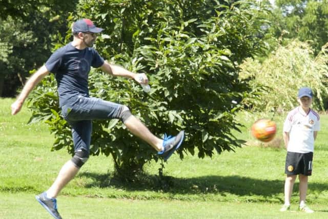 Families can play FootGolf for free on Bank Holiday Monday PHOTO: Supplied