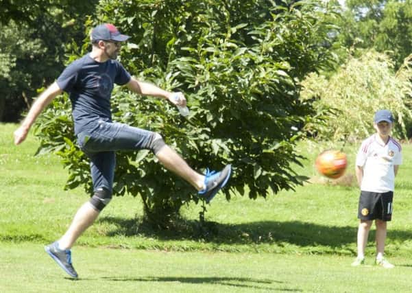 Families can play FootGolf for free on Bank Holiday Monday PHOTO: Supplied