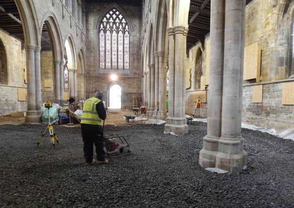 Work takes place inside St Mary's Church in Melton as part of the Â£1.9 million Re-ordering Project EMN-170425-121647001
