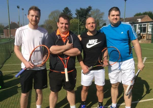Hamilton Tennis Clubs mens Aegon team - Mike Crane, Andy Douglas, Jimmi Cox and Joe Jackson EMN-170425-162436002