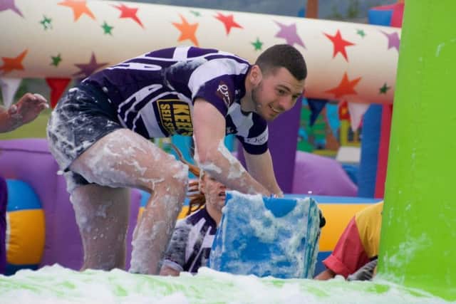 A competitor tackling 'It's a Knockout' PHOTO: Supplied