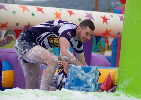 A competitor tackling 'It's a Knockout' PHOTO: Supplied