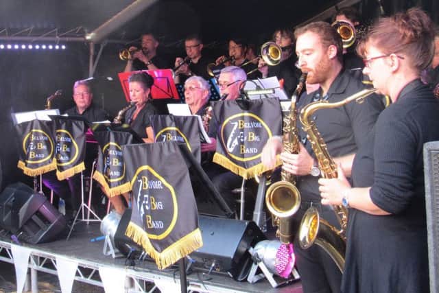 The Belvoir Big Band almost too big for the stage at the Glaston Bishop music festival in Cropwell Bishop PHOTO: Kumiko Barker